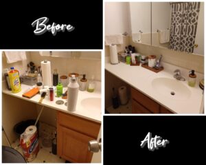 Bathroom clutter cleanup results proven