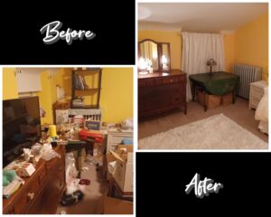bedroom from messy to celan and tidy with our service